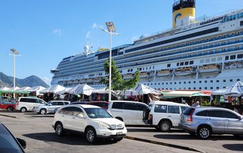 Costa cruise ship in Roseau, Dominica