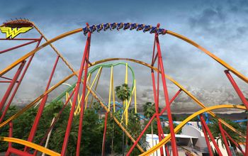 Wonder Woman Flight of Courage at Six Flags Magic Mountain.