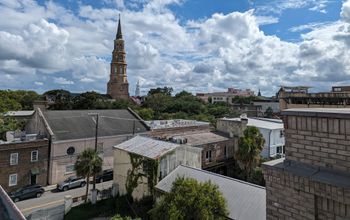 Rooftop view in Charleston South Carolina, historic district, holy city