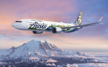 An Alaska Airlines 737-9.