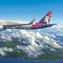 Hawaiian Airlines&#39; A321neo near Maui.