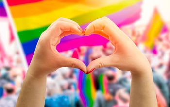 hands, heart, pride, LGBTQ, gay rights, rainbow, flag, love