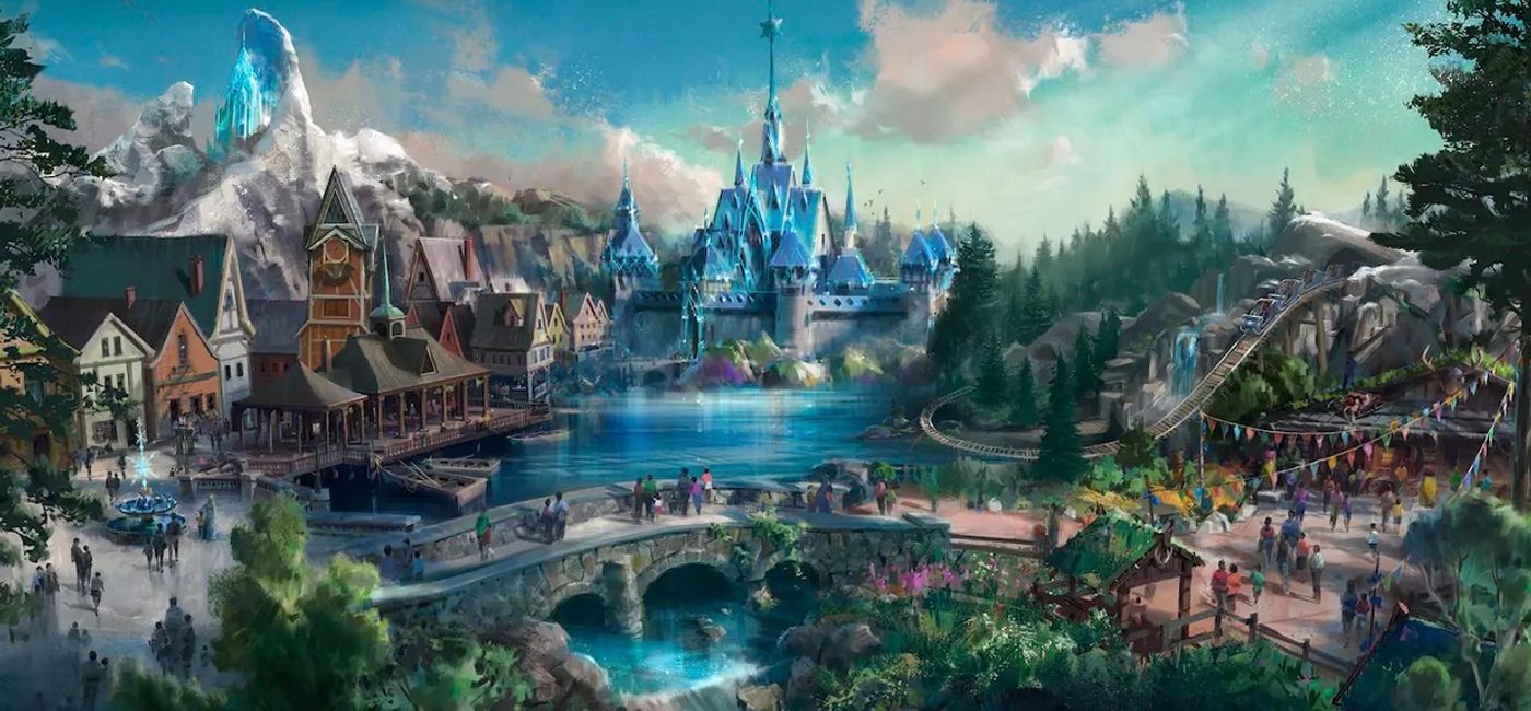 Image: An artist's rendering of the world's first Frozen-themed land at Hong Kong Disneyland. (Photo Credit: Disneyland)