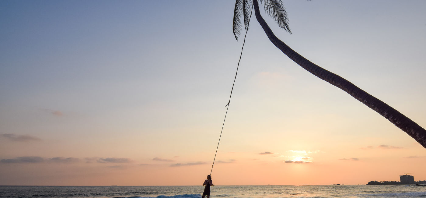 Image: Beach Palm Swing, Sri Lanka. (Photo by Lauren Breedlove)