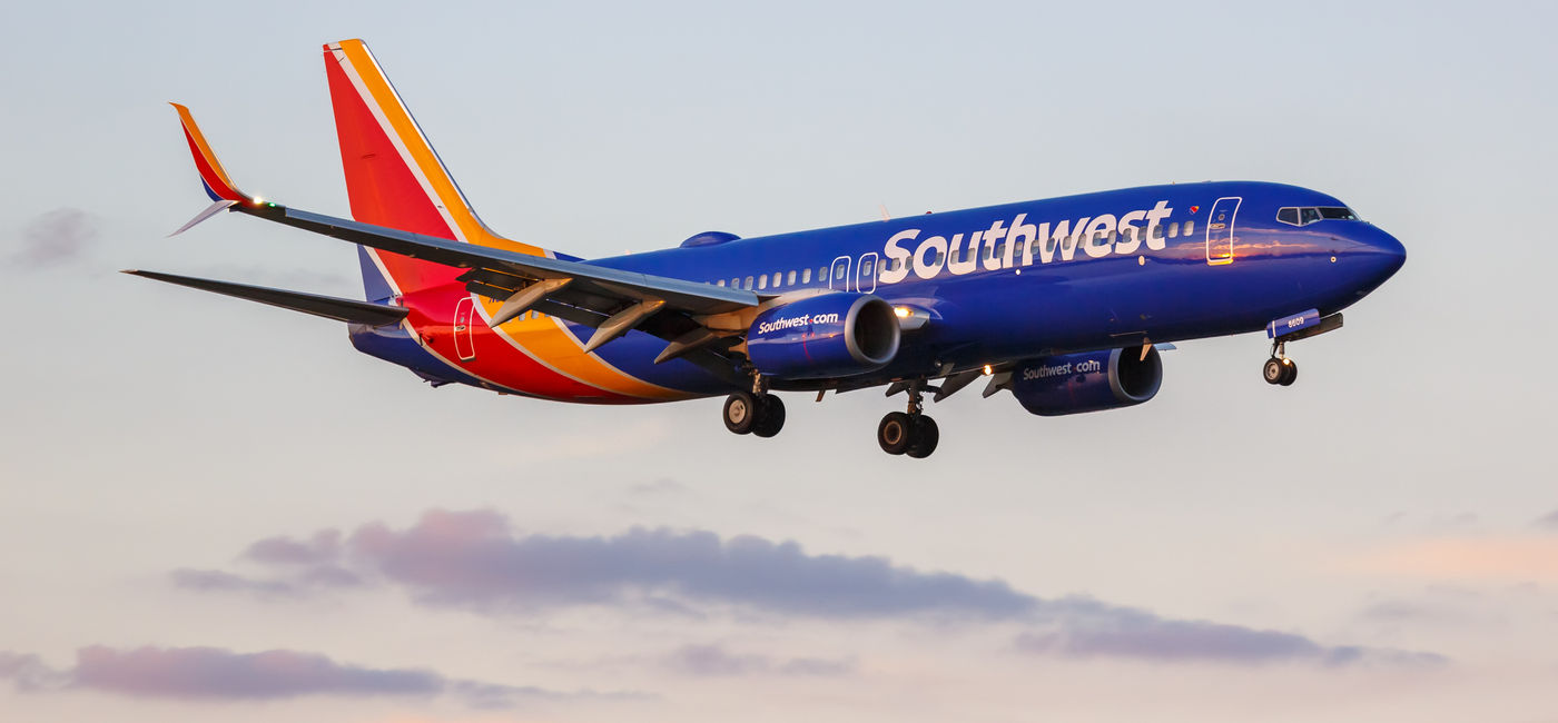 Image: Southwest Boeing 737-800 airplane at Dallas Love Field. (Photo Credit: Boarding1Now/iStock Editorial/Getty Images Plus)