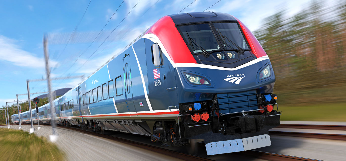 Image: The new Amtrak Airo series trains. (photo via Amtrak Media)