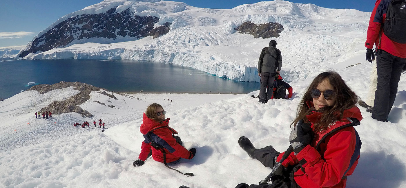 Image: Young explorers in Antarctica. (photo courtesy of Abercrombie & Kent)