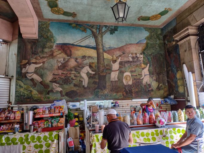 Mural: Historic murals, Mercado Abelardo Rodriguez.