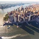 Aerial view of lower Manhattan, New York City