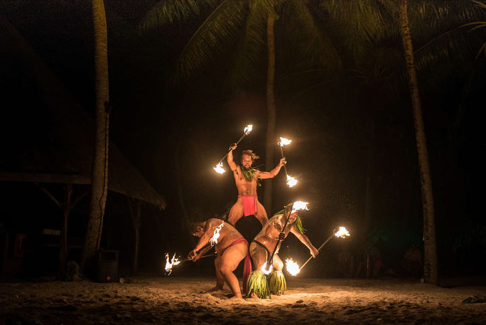 Polynesian dancers in Tahiti