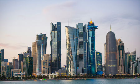 City Skyline and buildings - Doha , Qatar (Photo via Ahmed_Abdel_Hamid / iStock / Getty Images Plus)